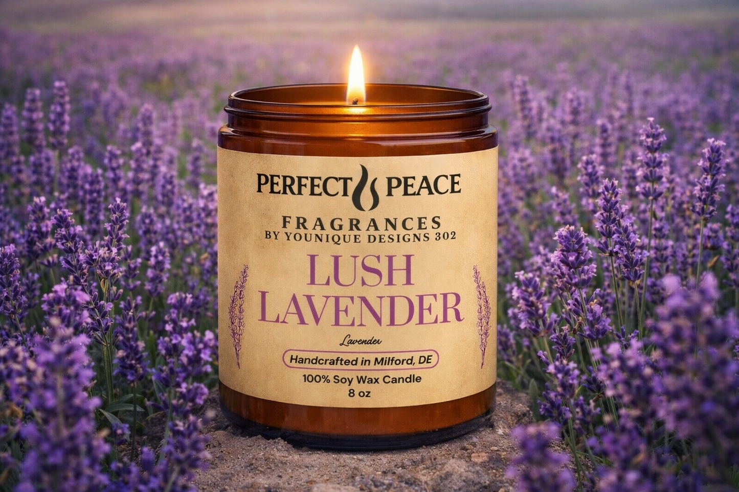 Lush Lavender - 8 oz Soy Candle