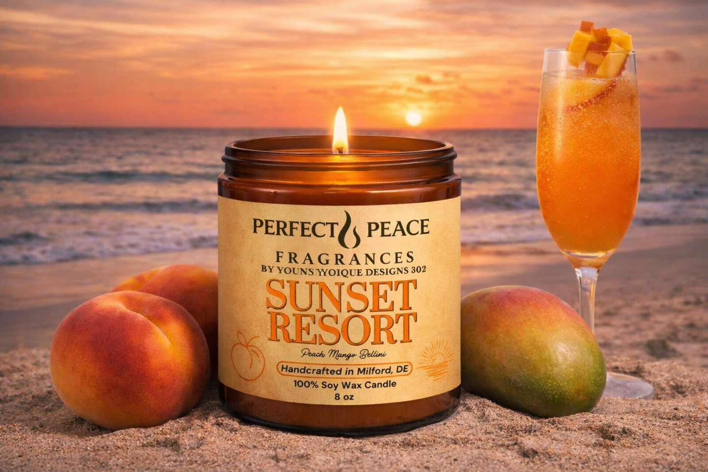 Sunset Resort - 8 oz Soy Candle