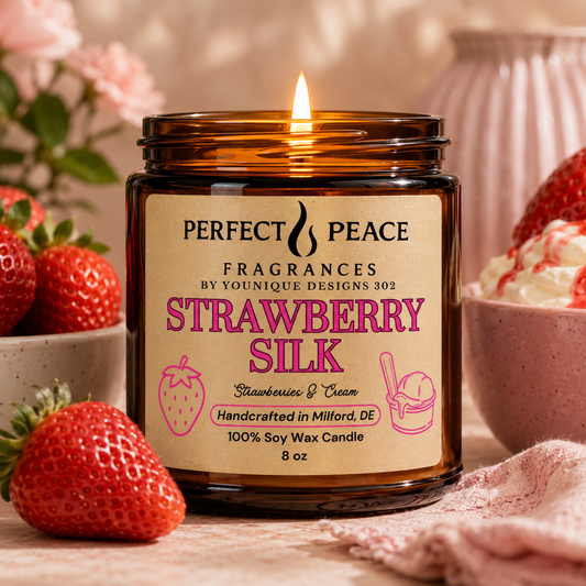 Strawberry Silk - 8 oz Soy Wax Candle