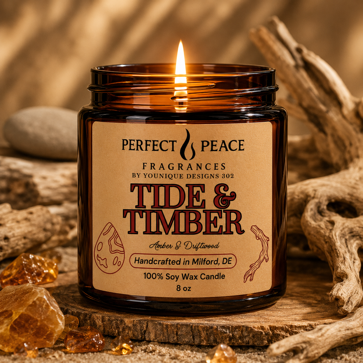 Tide & Timber - 8 oz Soy Wax Candle