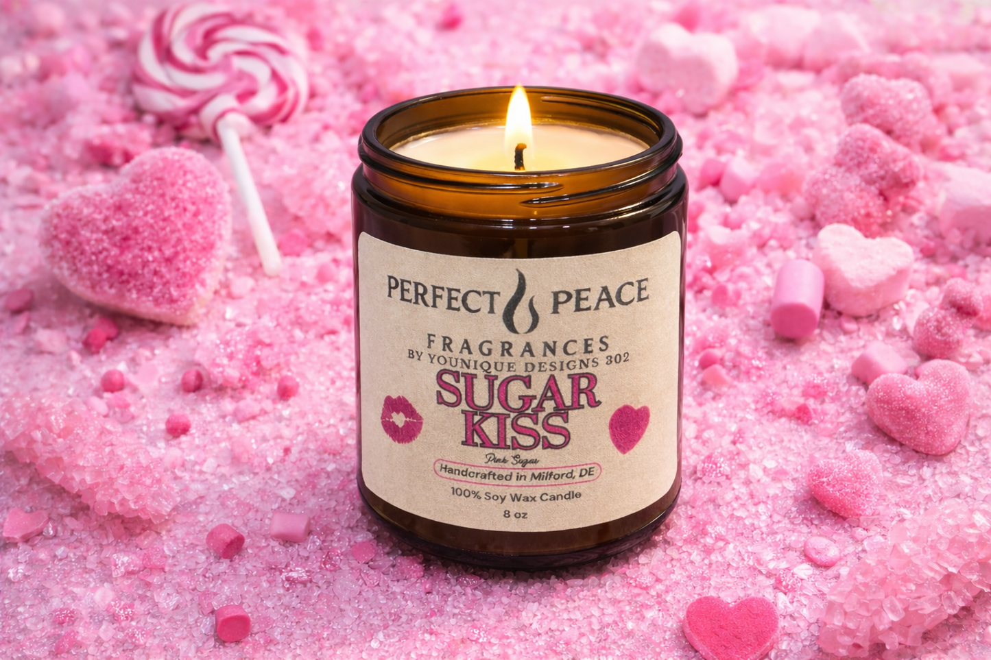 Sugar Kiss - 8 oz Soy Candle